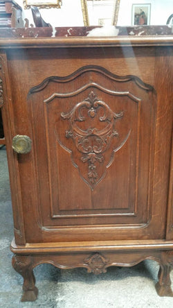 French Walnut Marble Top Bedside Cabinets | Antique & Vintage | Moonee Ponds Antiques | Australia Wide Delivery