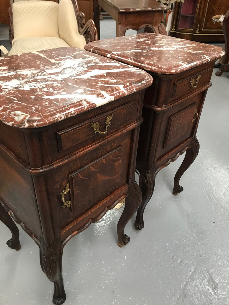 Fabulous Pair of French Louis XV Style Bedsides
