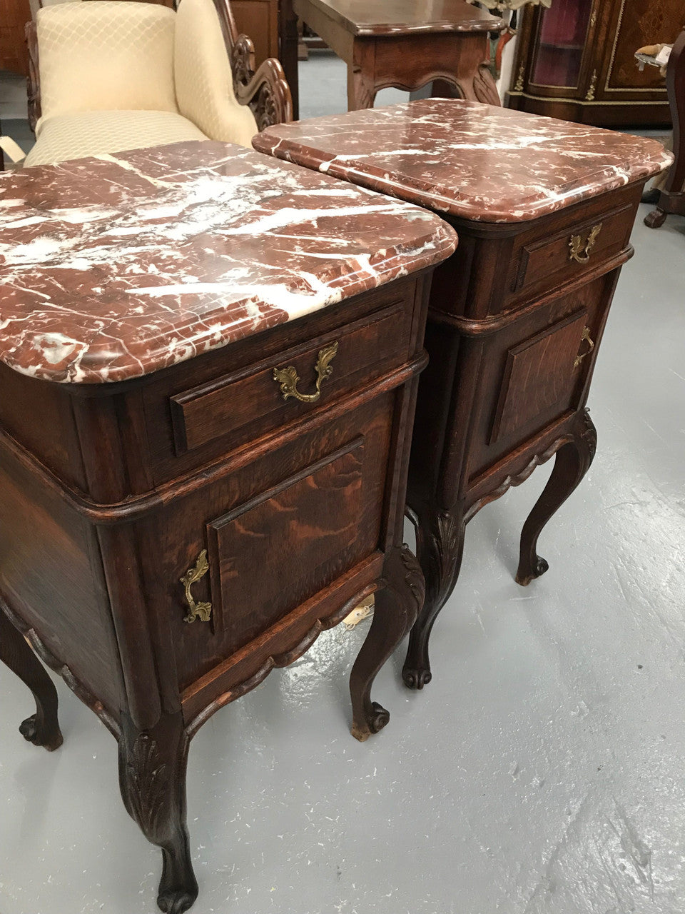 Fabulous Pair of French Louis XV Style Bedsides | Antique & Vintage | Moonee Ponds Antiques | Australia Wide Delivery