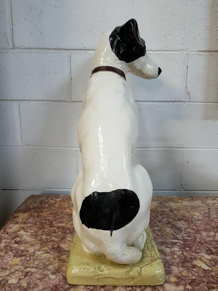 Large Antique Painted Terracotta Dog Statue | Antique & Vintage | Moonee Ponds Antiques | Australia Wide Delivery