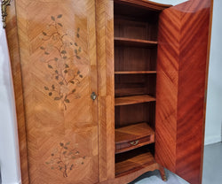French Marquetry Inlaid Armoire - Bookcase With Ormolu Mounts | Antique & Vintage | Moonee Ponds Antiques | Australia Wide Delivery
