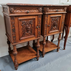 Fabulous Pair of Antique Gothic Style Bedside Cabinets | Antique & Vintage | Moonee Ponds Antiques | Australia Wide Delivery