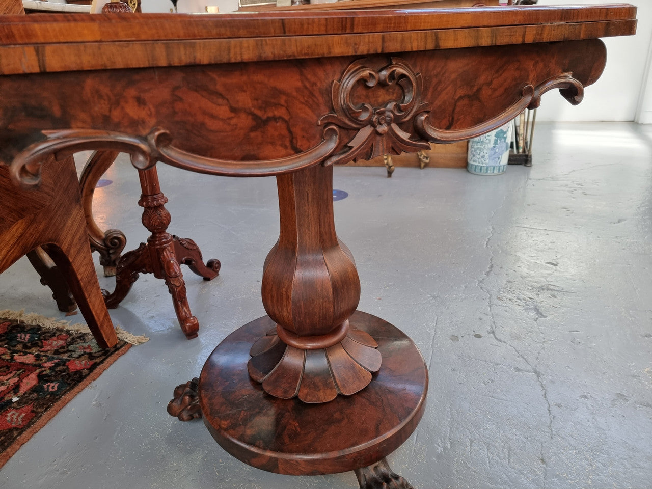 Fabulous Early Victorian Swivel Card Table | Antique & Vintage | Moonee Ponds Antiques | Australia Wide Delivery