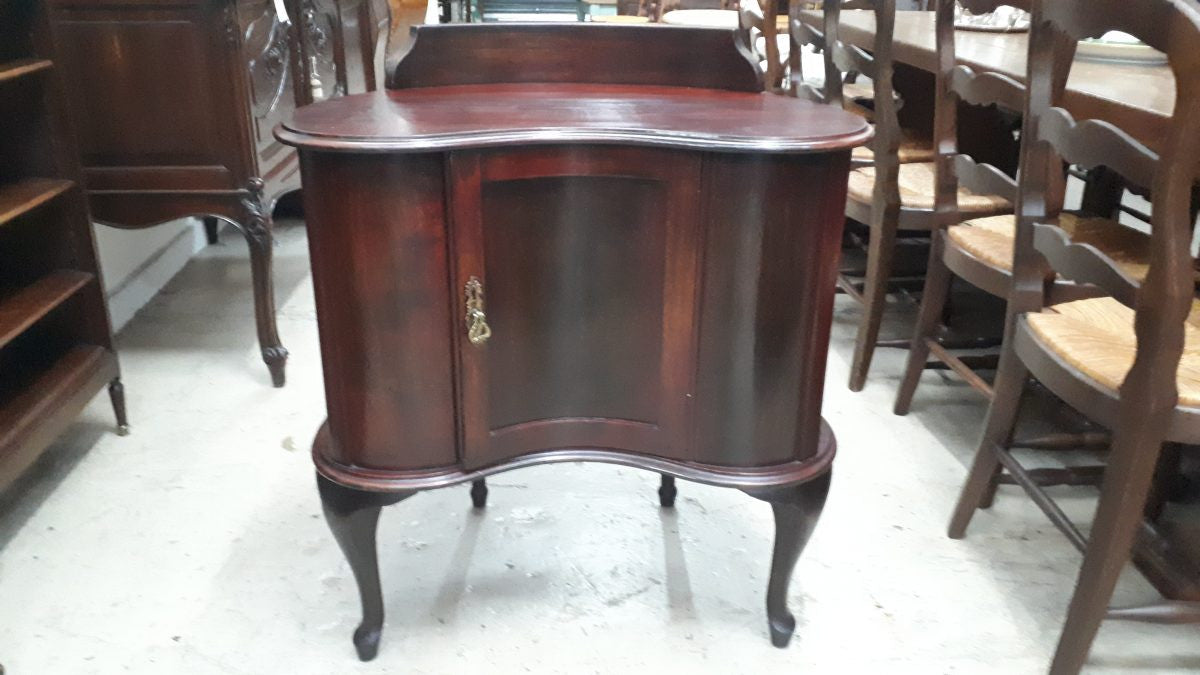 A Period Mahogany Kidney Shaped Multi Purpose Cabinet | Antique & Vintage | Moonee Ponds Antiques | Australia Wide Delivery