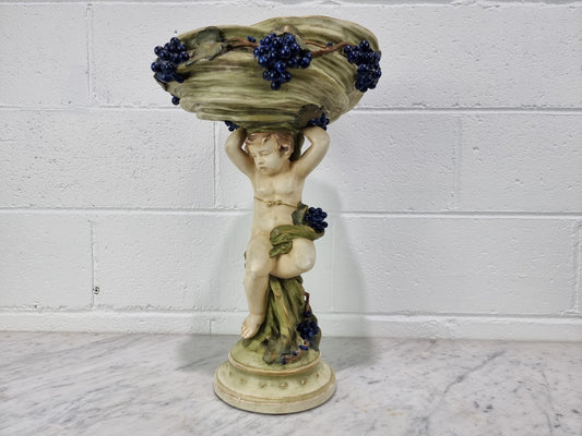 Large Antique 19th century cherub amphora comport/ table centerpiece. In very good original condition.