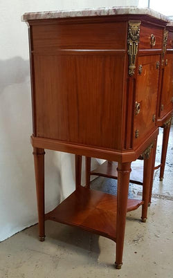 Pair of French Louis XVI Style Mahogany Bedsides Cabinets | Antique & Vintage | Moonee Ponds Antiques | Australia Wide Delivery