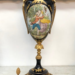 Decorative Tall French Limoges Vase