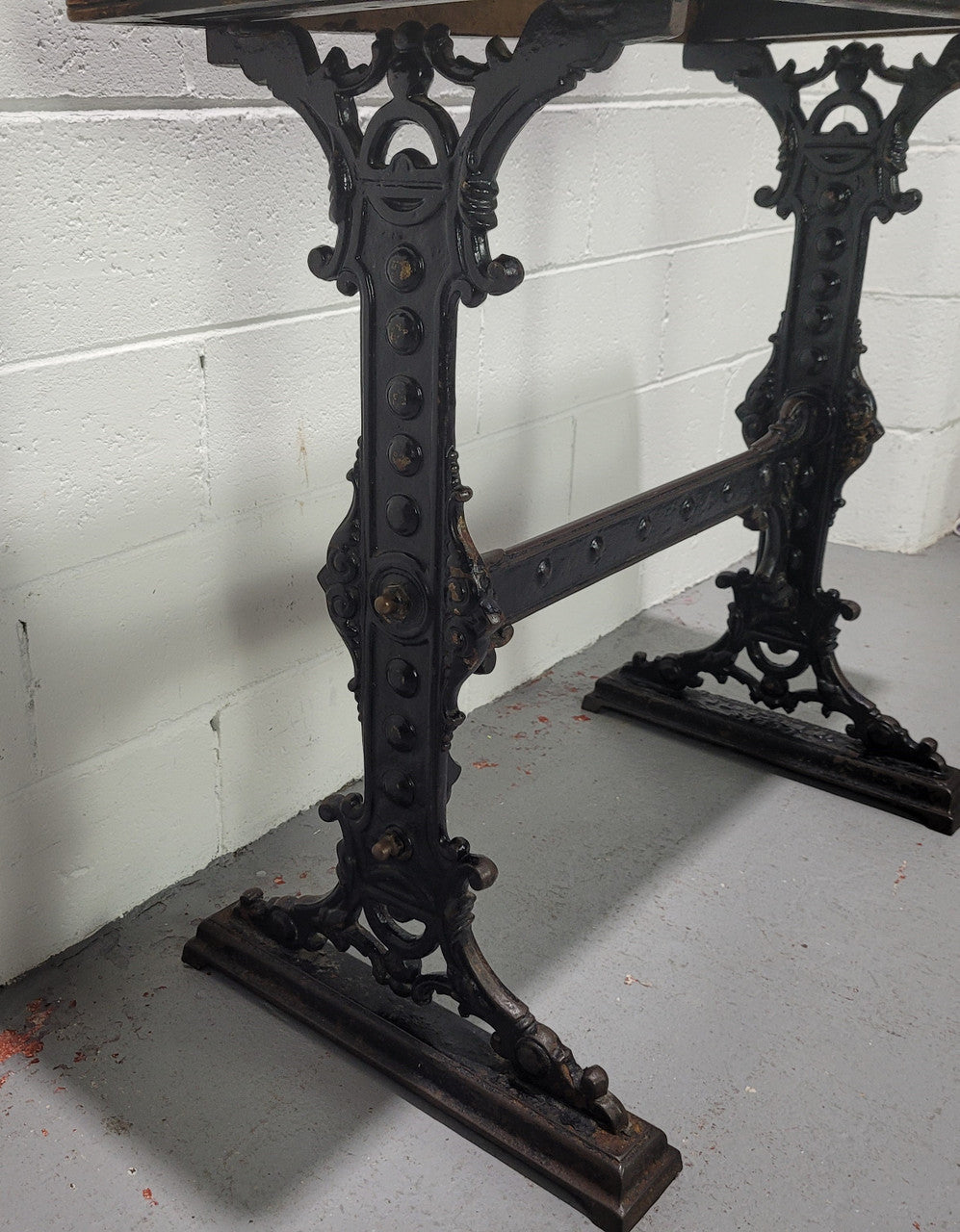 Stunning Late Victorian English Mahogany & Cast Iron Base Pub Table | Antique & Vintage | Moonee Ponds Antiques | Australia Wide Delivery