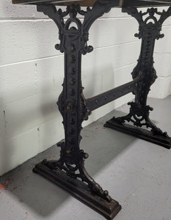 Stunning Late Victorian English Mahogany & Cast Iron Base Pub Table | Antique & Vintage | Moonee Ponds Antiques | Australia Wide Delivery