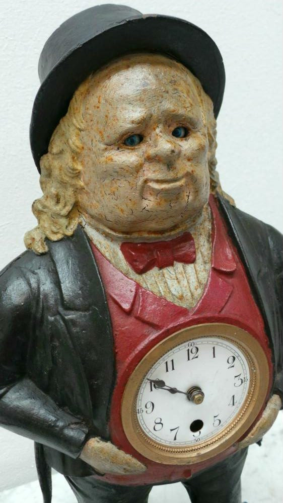 Bradley And Hubbard "John Bull" Moving Eyes Clock | Antique & Vintage | Moonee Ponds Antiques | Australia Wide Delivery