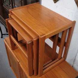 Retro Teak nest of three tables that have been sourced locally and are in good original condition.