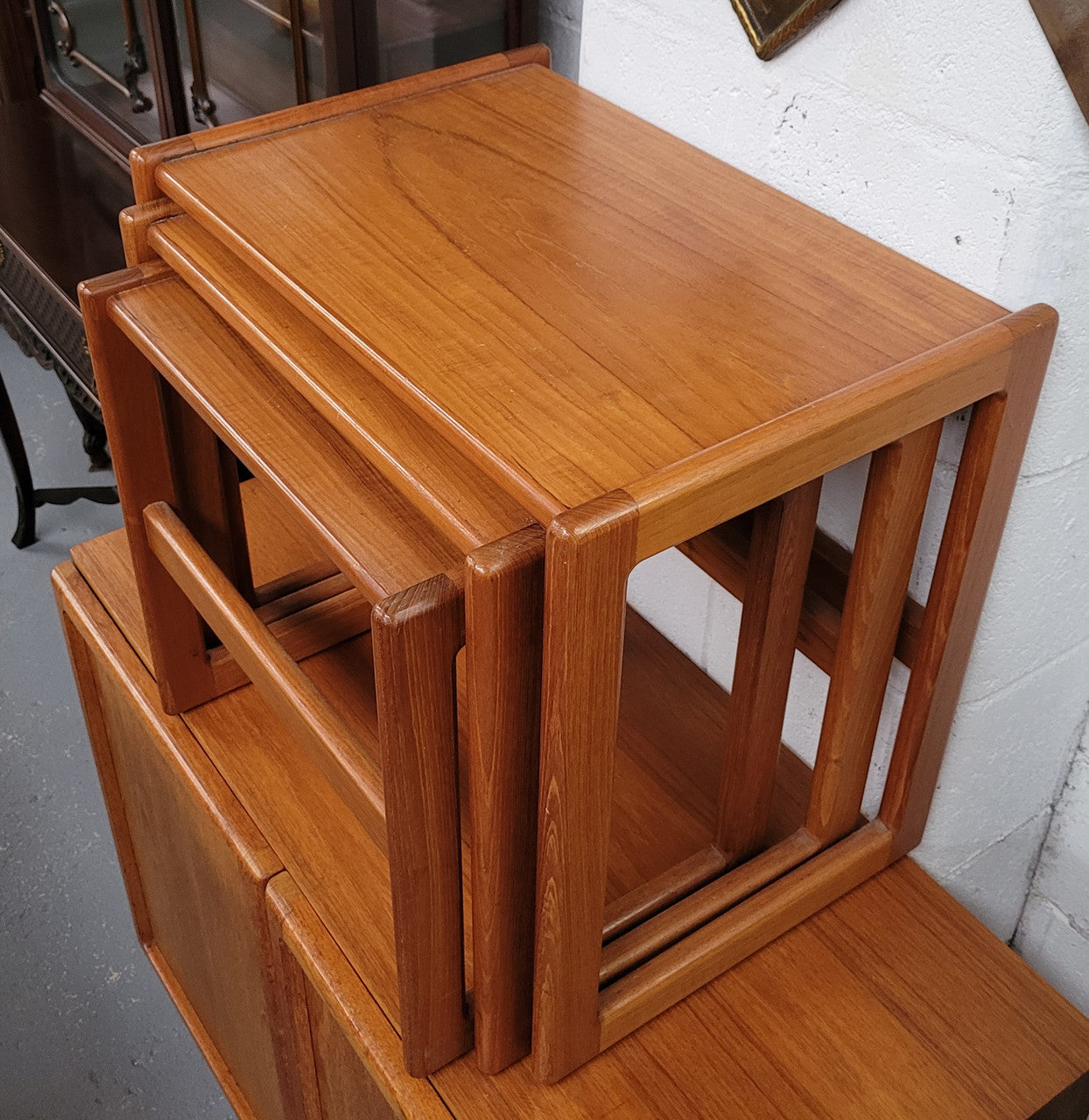 Retro Teak Nest of Three Tables | Antique & Vintage | Moonee Ponds Antiques | Australia Wide Delivery