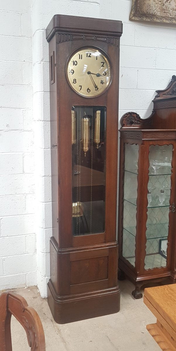 English Art Deco Grandfather Clock