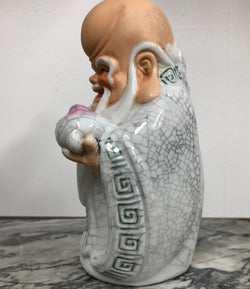 Chinese Immortal Sau holding peach | Antique & Vintage | Moonee Ponds Antiques | Australia Wide Delivery