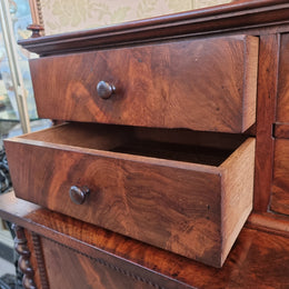 Rare Georgian Flame Mahogany Miniature Chest on Chest