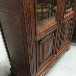 Superb Pair of Henry II style French Two Door Oak Bookcases