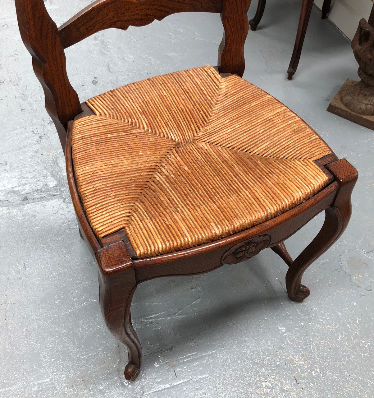 Antique Set Of Six French Oak Rush Seat Dining Chairs | Antique & Vintage | Moonee Ponds Antiques | Australia Wide Delivery