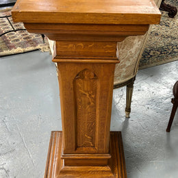 Lovely Antique Faux Oak Pedestal