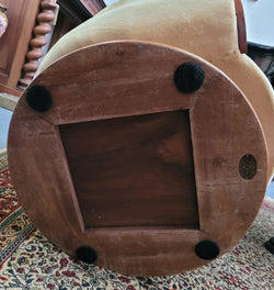 Four Stunning Original Art Deco Tulip Shaped Salon Lounge Chairs & Walnut Table Made Specifically for The Hotel Le Malandre | Antique & Vintage | Moonee Ponds Antiques | Australia Wide Delivery