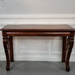 Beautiful 19th Century French Oak console table of great narrow proportions. It has been sourced from France and it is good original detailed condition.