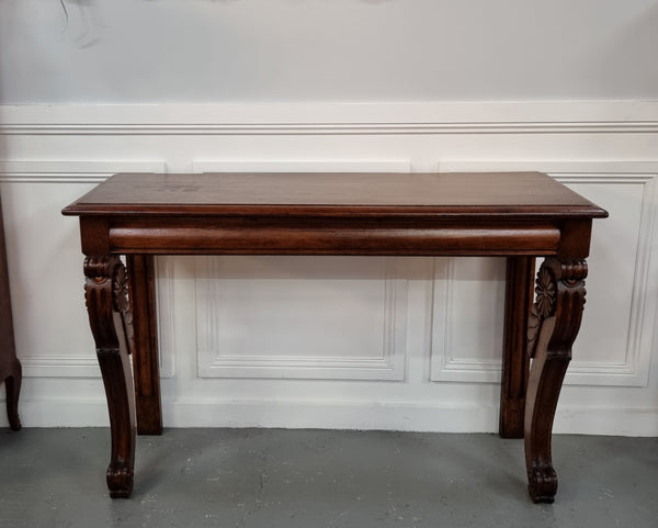 Beautiful 19th Century French Oak console table of great narrow proportions. It has been sourced from France and it is good original detailed condition.