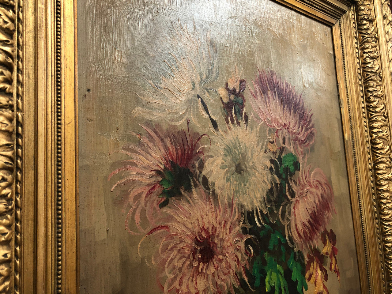 Beautiful Belgium Floral painting | Antique & Vintage | Moonee Ponds Antiques | Australia Wide Delivery