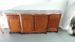 A Superb French Louis XV Style Cherry Wood Marble Top Sideboard | Antique & Vintage | Moonee Ponds Antiques | Australia Wide Delivery