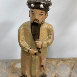 Vintage Chinese Glazed Terra Cotta Figure