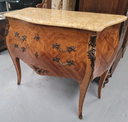 Elegant French Louis XV Style Two Drawer Marble Top Commode | Antique & Vintage | Moonee Ponds Antiques | Australia Wide Delivery
