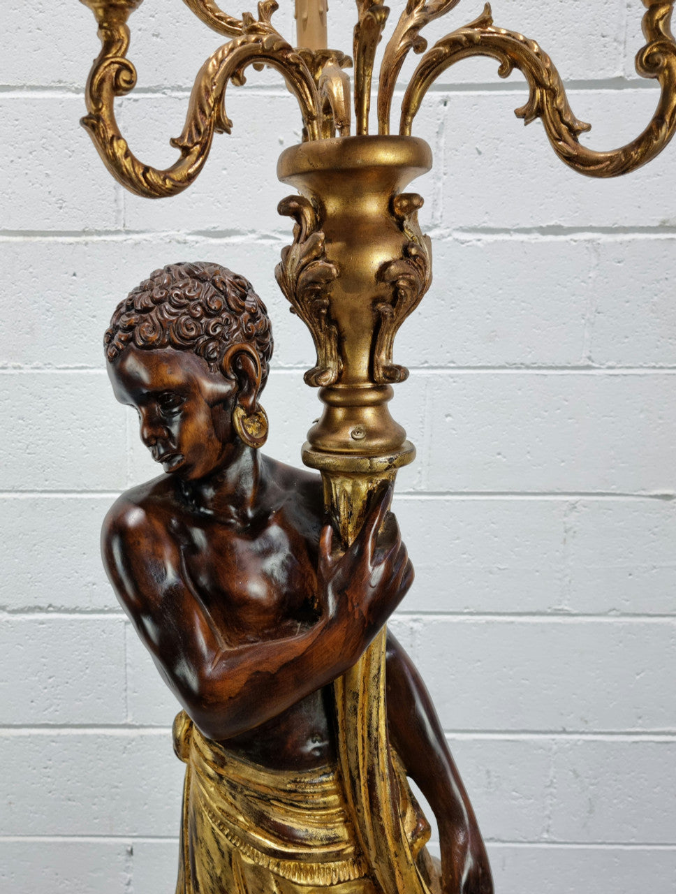 19th Century Wooden Italian Blackamoor Floor Lamp | Antique & Vintage | Moonee Ponds Antiques | Australia Wide Delivery