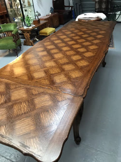 French Oak Louis XV Style Parquetry Extension Table | Antique & Vintage | Moonee Ponds Antiques | Australia Wide Delivery