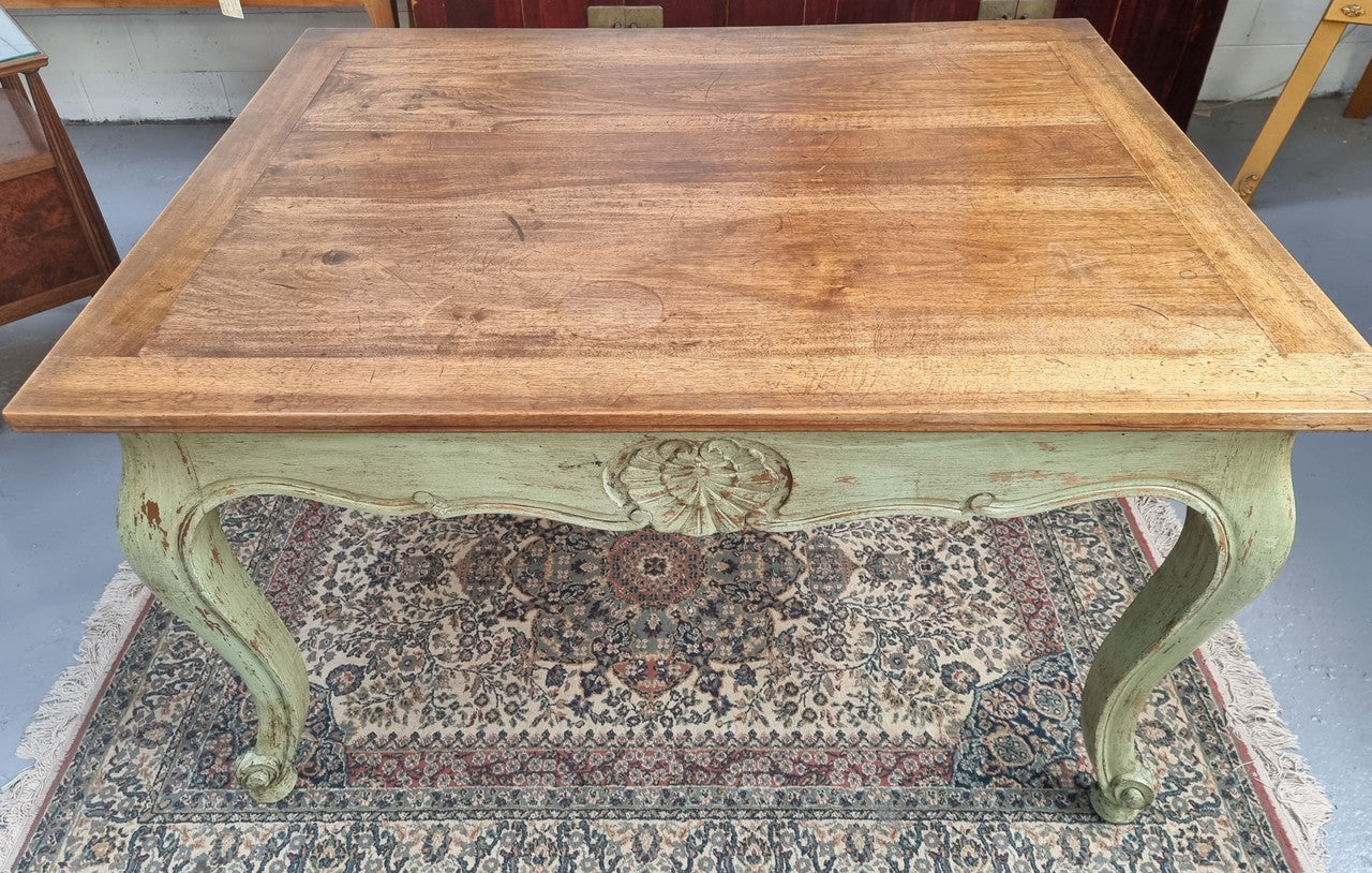 19th Century French Walnut Dining Table With Painted Base | Antique & Vintage | Moonee Ponds Antiques | Australia Wide Delivery