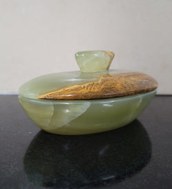 Stunning Vintage Onyx Marble Trinket Box & Lid | Antique & Vintage | Moonee Ponds Antiques | Australia Wide Delivery