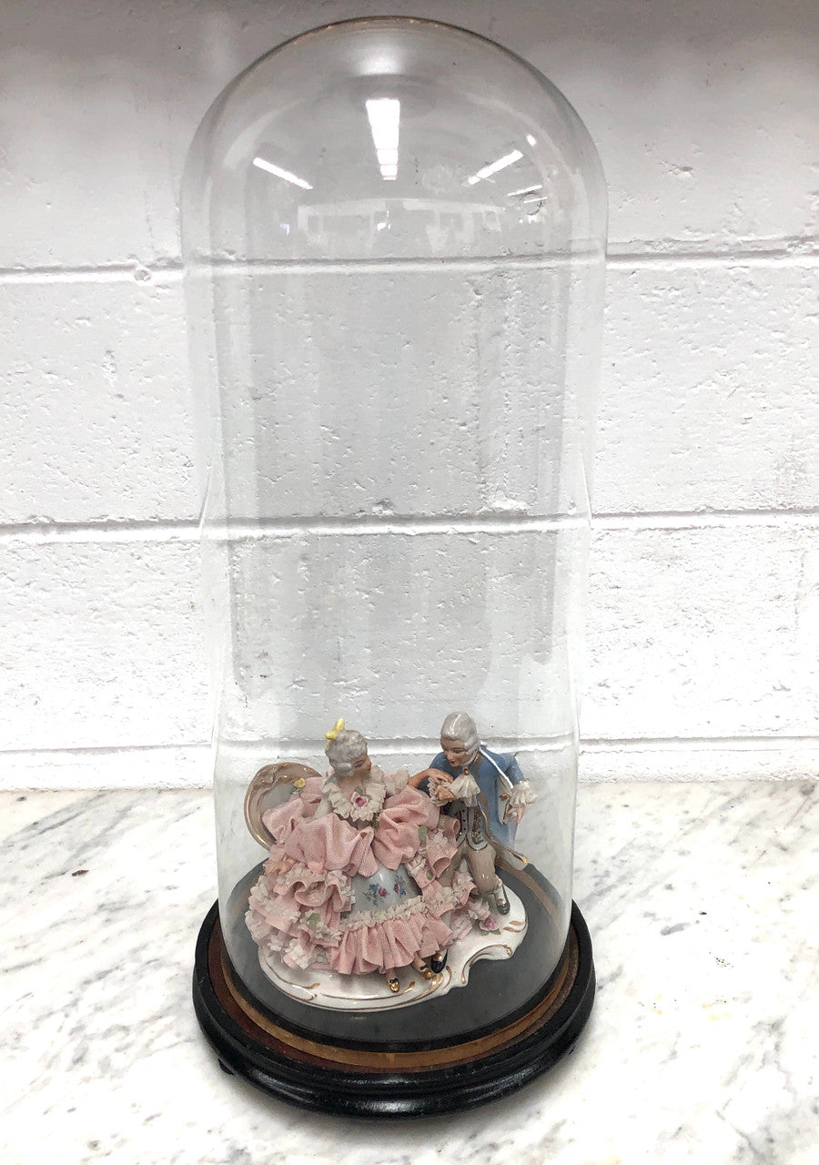 Antique Victorian Glass Display Dome with Black Base | Antique & Vintage | Moonee Ponds Antiques | Australia Wide Delivery
