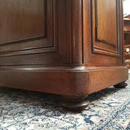 French 19th Century Walnut Pedestal Desk