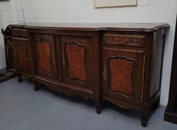 Fabulous French Walnut & Burr Walnut Four Door Sideboard | Antique & Vintage | Moonee Ponds Antiques | Australia Wide Delivery