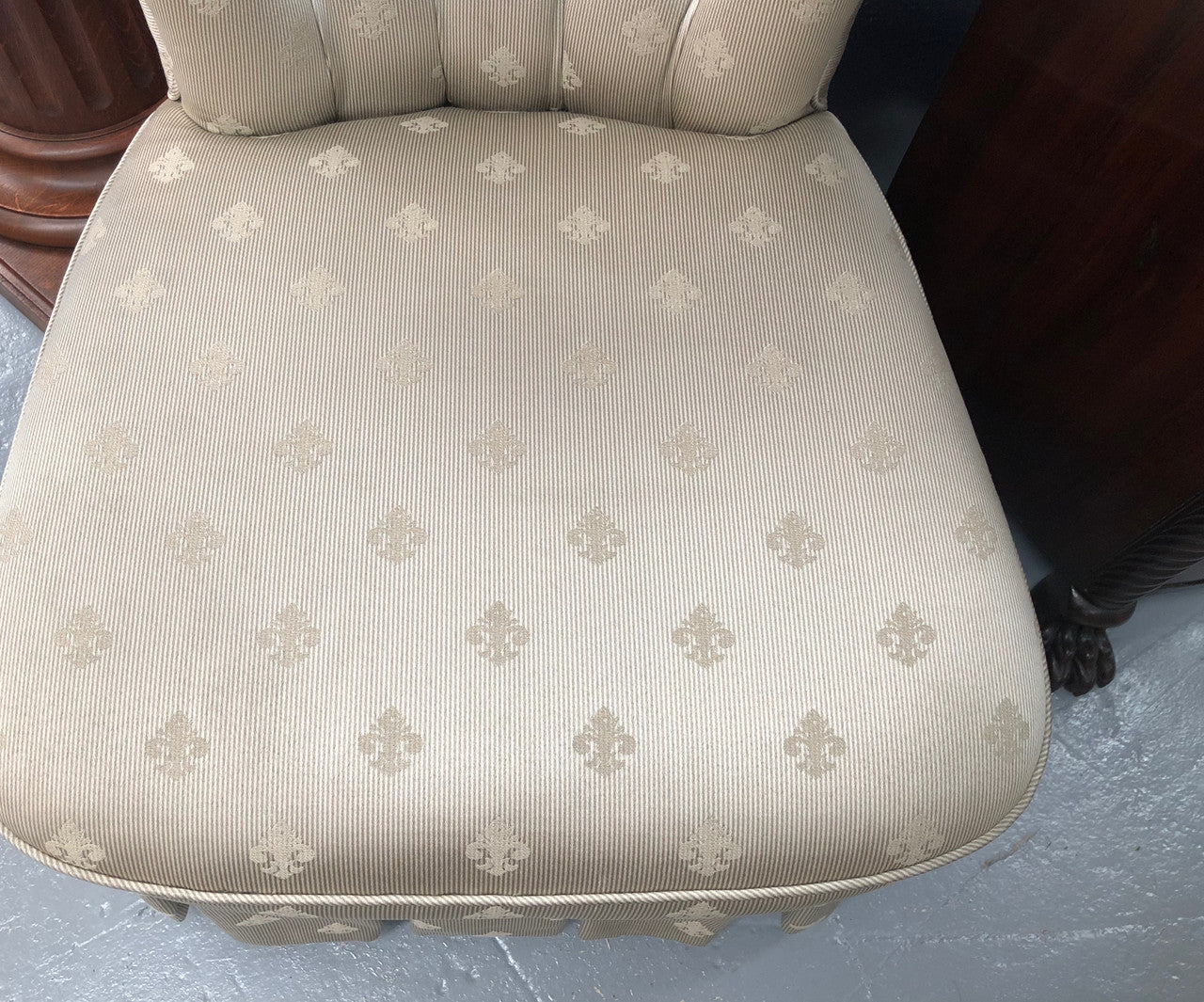 Lovely Upholstered Boudoir Chair | Antique & Vintage | Moonee Ponds Antiques | Australia Wide Delivery