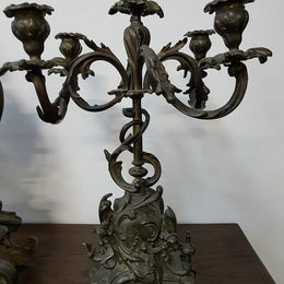 French Bronze Clock Set