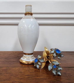 Vintage French Milk Glass & Hand Painted Perfume Bottle | Antique & Vintage | Moonee Ponds Antiques | Australia Wide Delivery