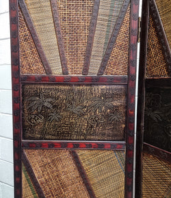 Vintage Three Panel Room Divider With Elephants | Antique & Vintage | Moonee Ponds Antiques | Australia Wide Delivery