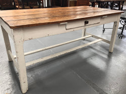 Early Victorian Pine Table-Desk With Drawer & Painted Base | Antique & Vintage | Moonee Ponds Antiques | Australia Wide Delivery
