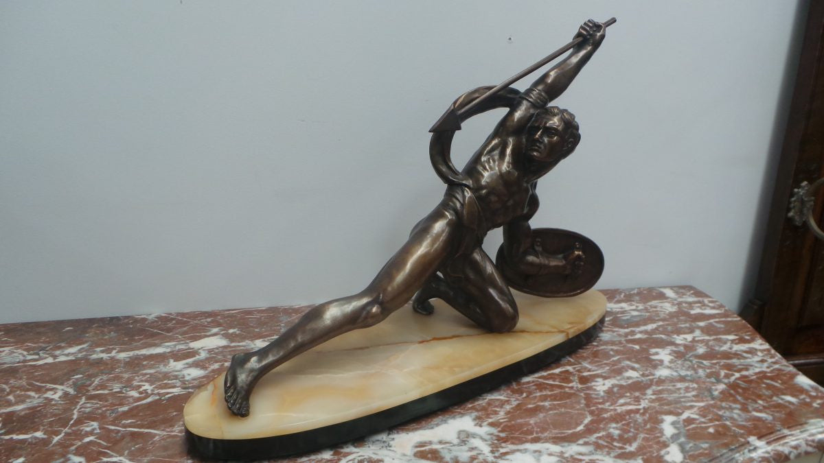A Large French Art Deco Signed Bronze Statue | Antique & Vintage | Moonee Ponds Antiques | Australia Wide Delivery