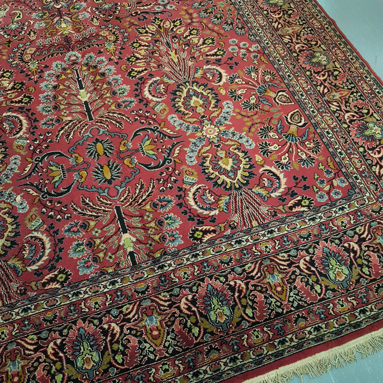 Large Vintage Persian Style Woollen Rug