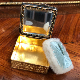 Antique Gilt French Miniature Compact