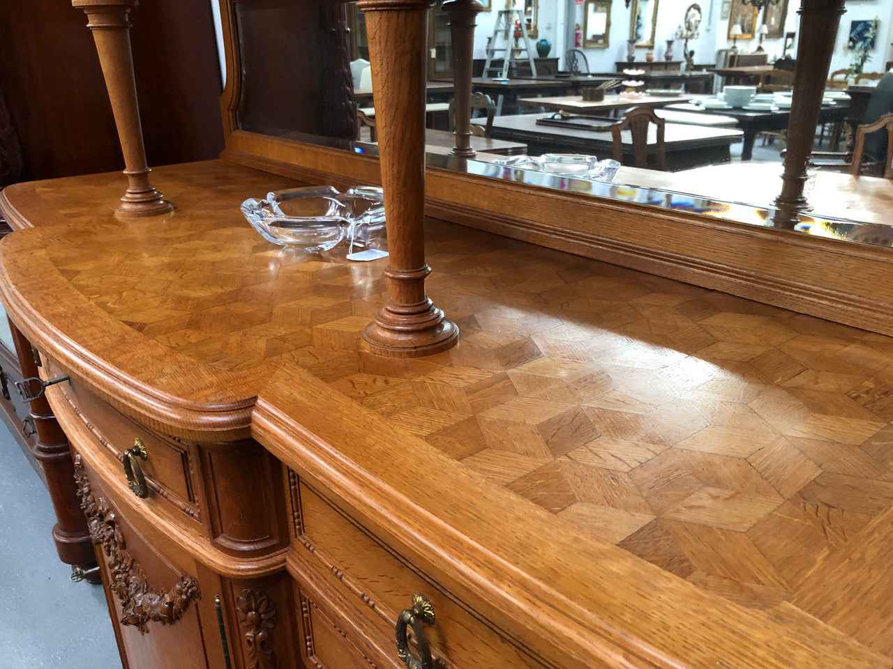 Beautiful French Oak Louis XVI Style Carved Buffet | Antique & Vintage | Moonee Ponds Antiques | Australia Wide Delivery