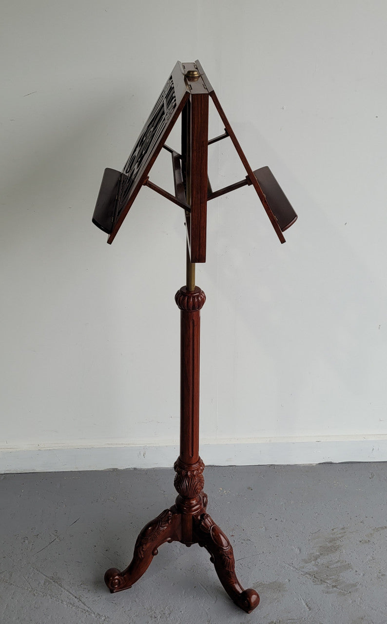 Attractive Carved “Duet” Reproduction Music Stand | Antique & Vintage | Moonee Ponds Antiques | Australia Wide Delivery