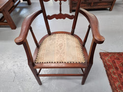 Pair of Mahogany Cottage Arm Chairs With Ladder Back | Antique & Vintage | Moonee Ponds Antiques | Australia Wide Delivery