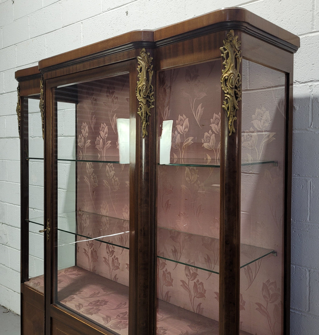 French Louis XV Style Large Walnut Display Cabinet | Antique & Vintage | Moonee Ponds Antiques | Australia Wide Delivery