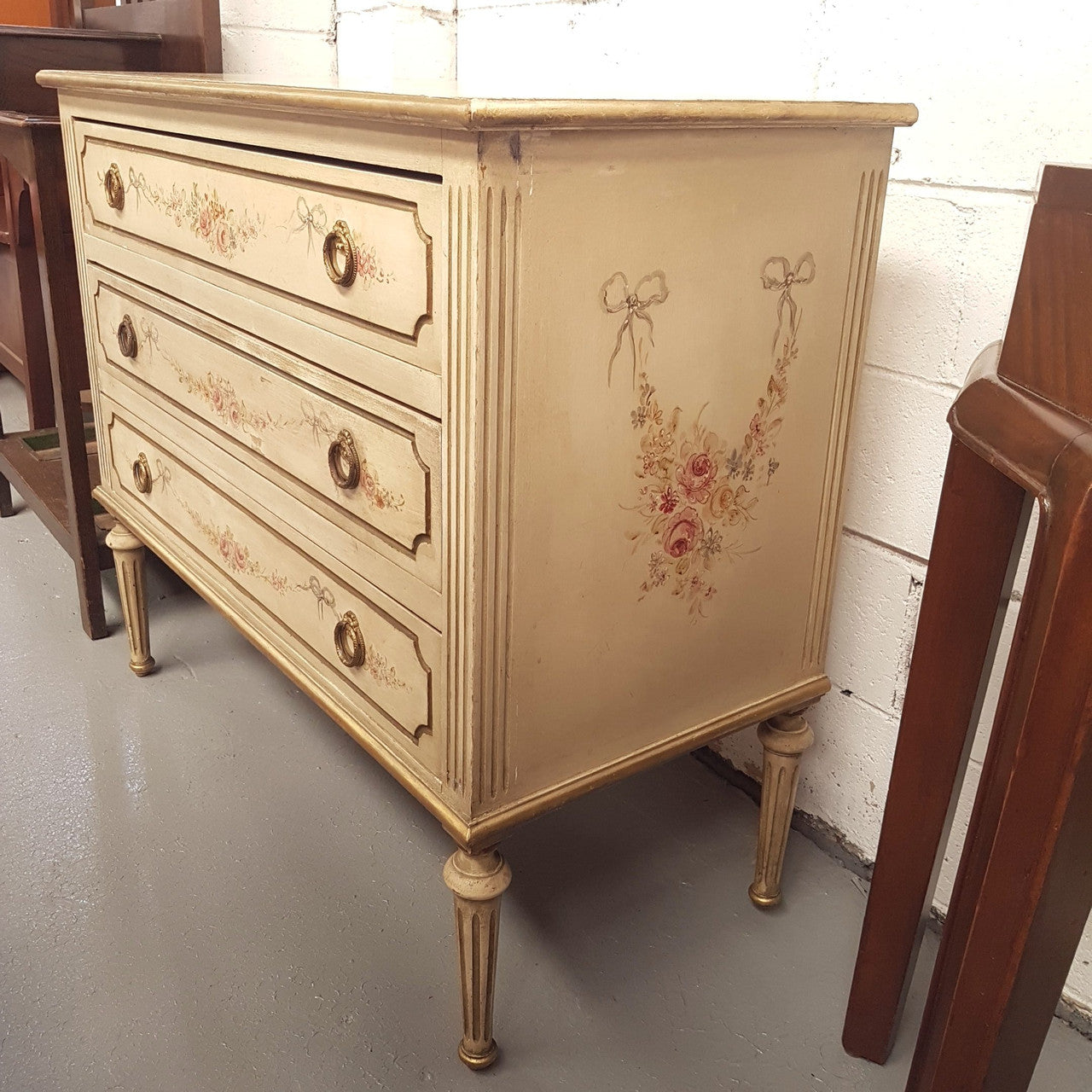Stunning French Hand Painted Commode | Antique & Vintage | Moonee Ponds Antiques | Australia Wide Delivery