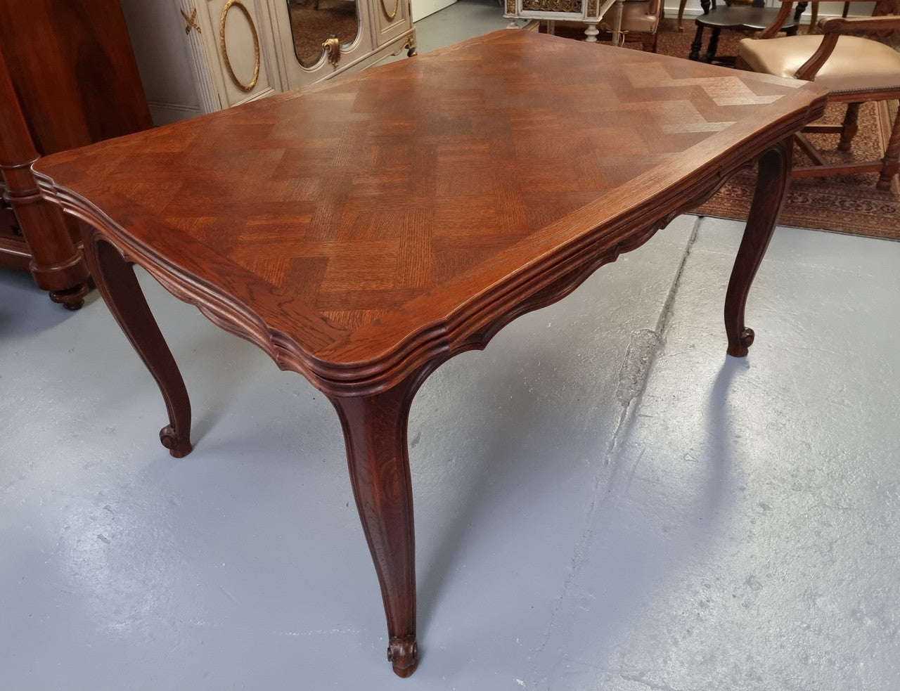Beautiful French Oak Louis XV Style Extension Table | Antique & Vintage | Moonee Ponds Antiques | Australia Wide Delivery